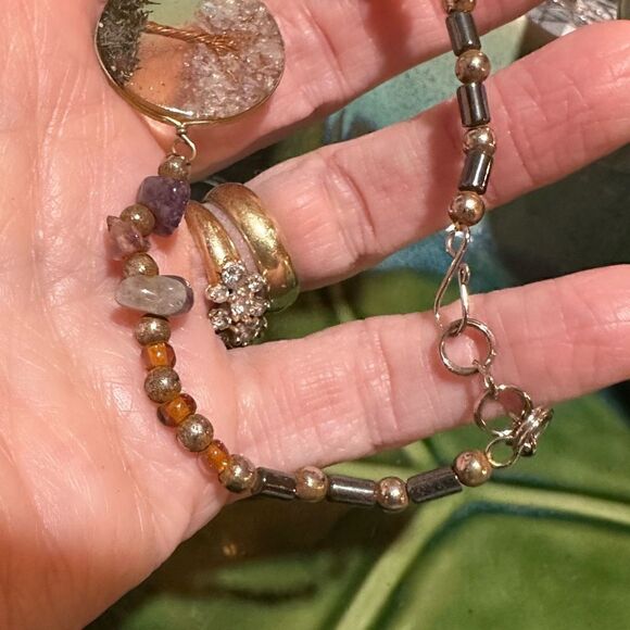 Handcrafted Tree is Life Boho Bracelet 7” - Picture 3 of 4